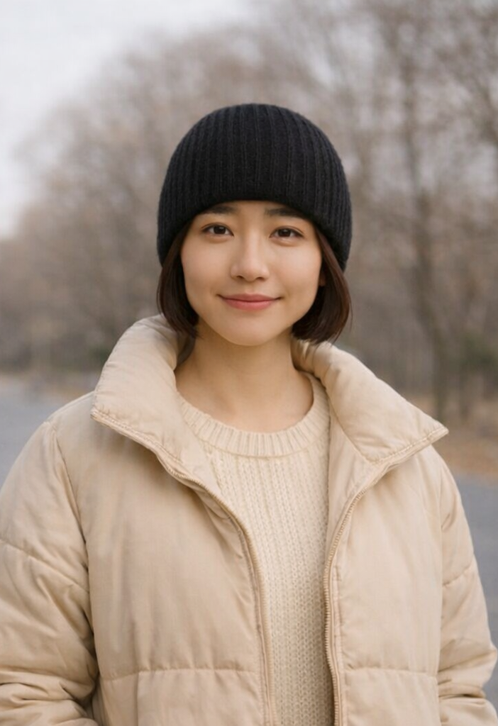 韓國製極簡針織帽